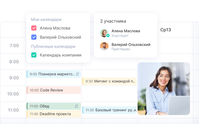 График всей компании