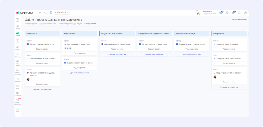 Автодействия для контент-маркетинга