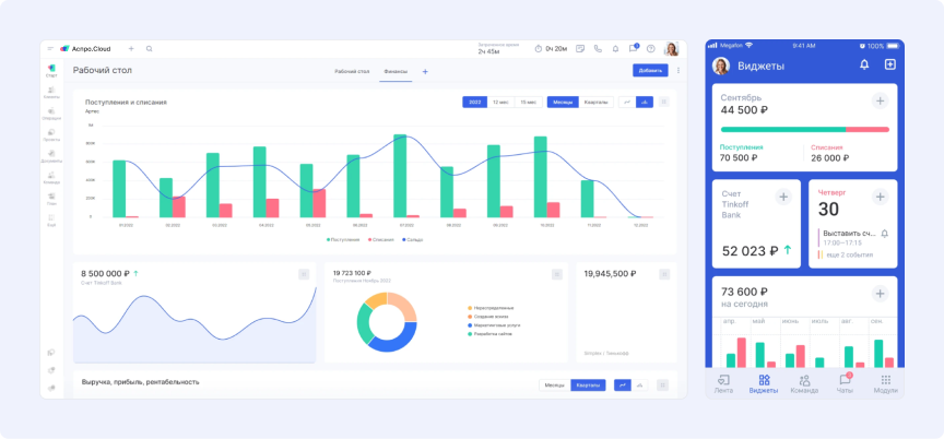 Виджеты в Аспро.Cloud
