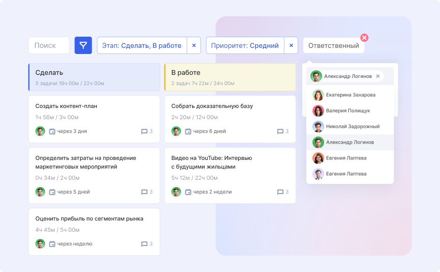 Планирование и контроль задач в проекте