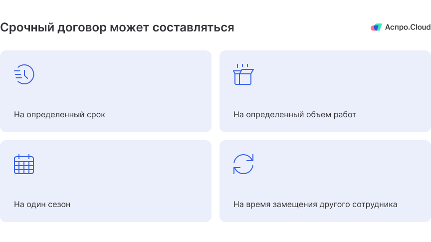 Когда можно составлять срочный трудовой договор