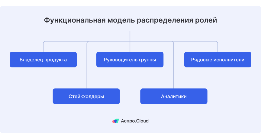 Функциональная модель распределения ролей включает
